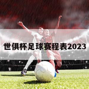 世俱杯足球赛程表2023